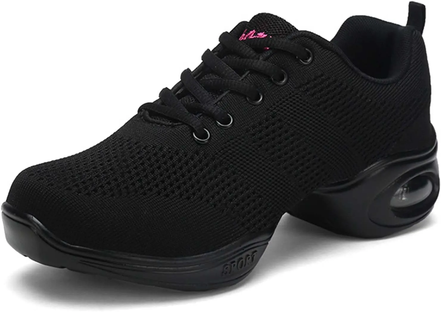 SECHRITE Womens Mens Jazz Dance Sneakers Lace Up Split Sole Dance Shoes