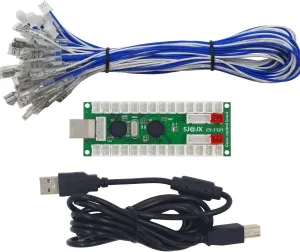 SJJX 2 Players Arcade Game DIY Kit USB Encoder Controller Button Joystick For Retro Pie Raspberry Pi MAME PC
