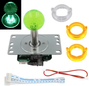 SJ@JX Arcade LED Joystick SANWA Style Fight Game Joystick LED Stick Retro Joy Circular Octagonal Limiter for Retro Pie Raspberry Pi MAME JAMMA
