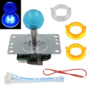 SJ@JX Arcade LED Joystick SANWA Style Fight Game Joystick LED Stick Retro Joy Circular Octagonal Limiter for Retro Pie Raspberry Pi MAME JAMMA