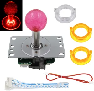 SJ@JX Arcade LED Joystick SANWA Style Fight Game Joystick LED Stick Retro Joy Circular Octagonal Limiter for Retro Pie Raspberry Pi MAME JAMMA