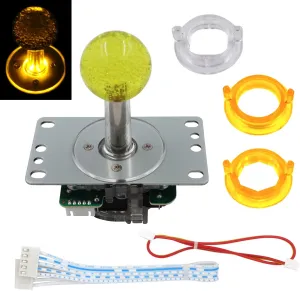 SJ@JX Arcade LED Joystick SANWA Style Fight Game Joystick LED Stick Retro Joy Circular Octagonal Limiter for Retro Pie Raspberry Pi MAME JAMMA