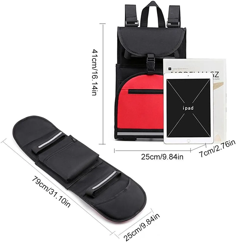 Skateboard Backpack Bag, Foldable Carrier Travel Skateboard Bag Regular Skateboard Longboard Bag Adjustable Shoulder Straps for Electric Skateboard Universal Street Trend Girls and Boys