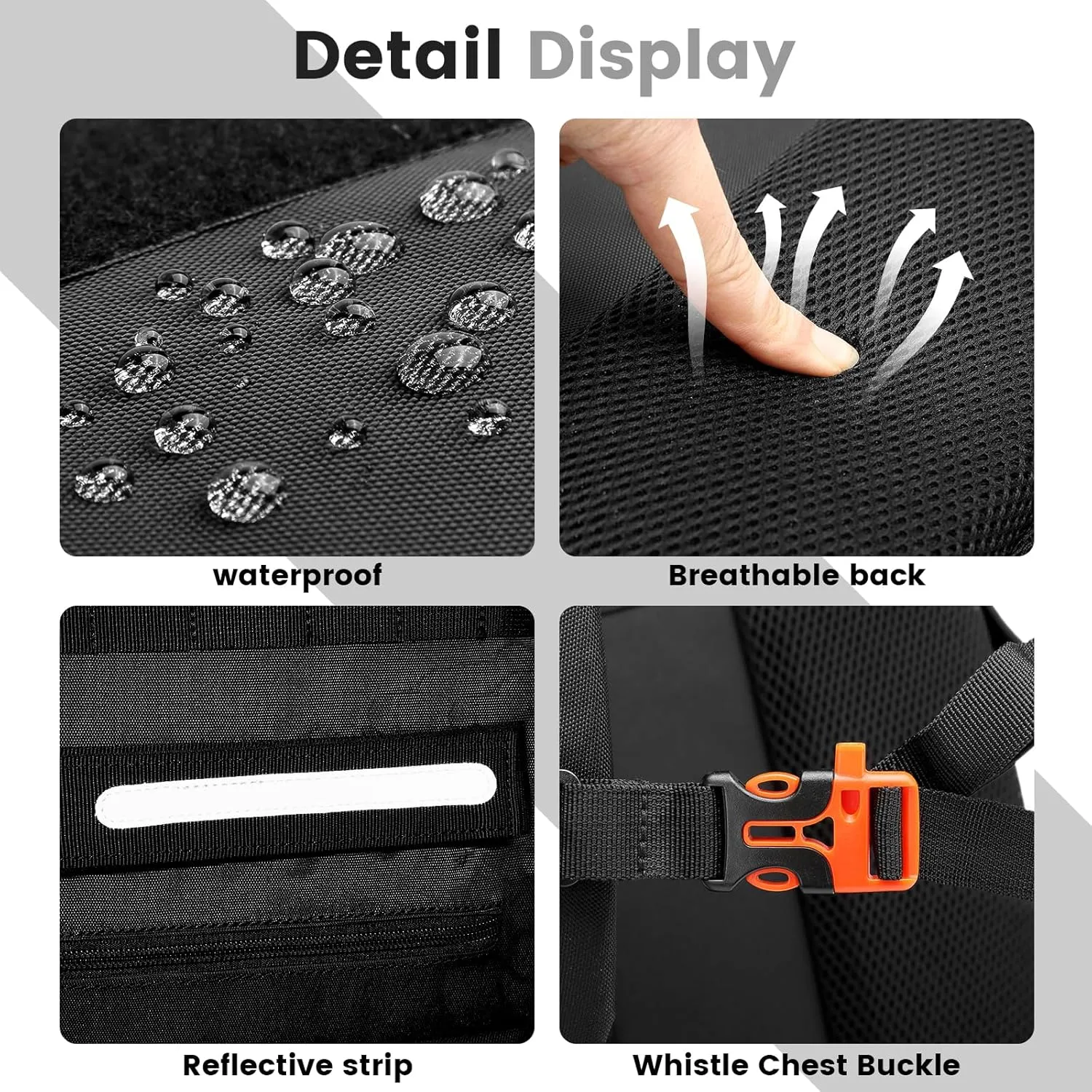 Skateboard Backpack, Laptop Backpack with USB Charging Port, RFID Anti-Theft Lock, Waterproof Fabric, Fits up to 15.6 Inch Laptop, for Business Travel Men (Black)