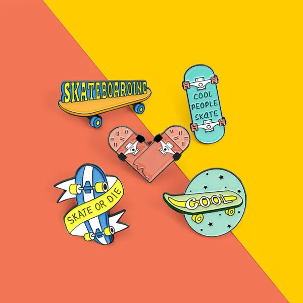 Skateboard Enamel Pins 滑板徽章 / 別針 / 胸針