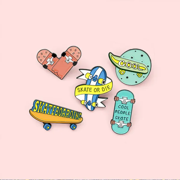 Skateboard Enamel Pins 滑板徽章 / 別針 / 胸針