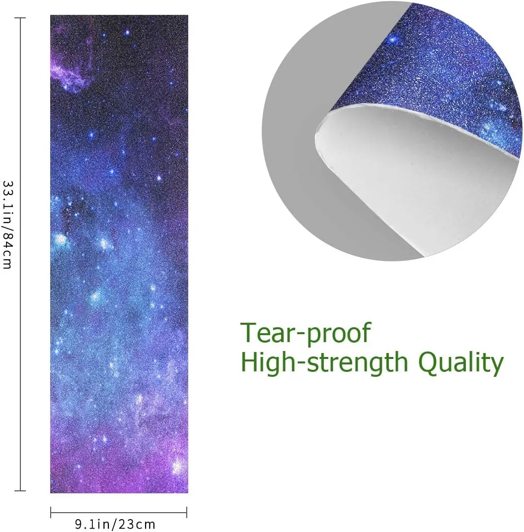 Skateboard Grip Tape Longboards Griptape Universe Galaxy Nebula Space Sandpaper for Rollerboard