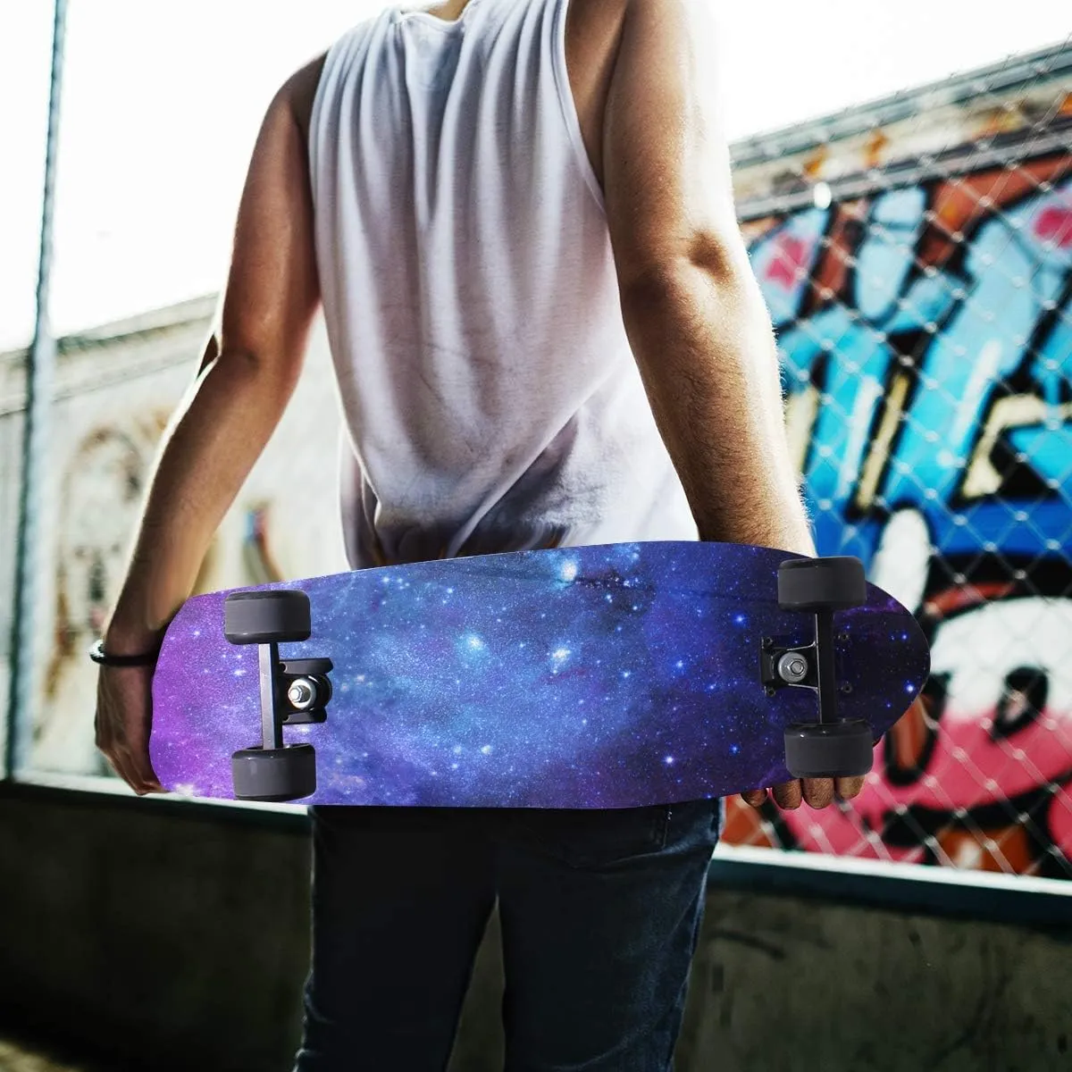 Skateboard Grip Tape Longboards Griptape Universe Galaxy Nebula Space Sandpaper for Rollerboard