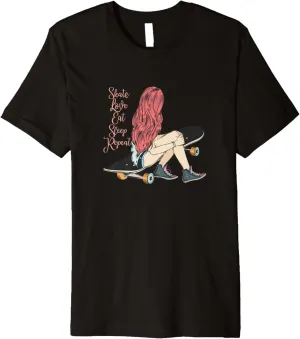 Skater Girl Skaters Having Fun Skateboarding Gift For Skater Premium T-Shirt