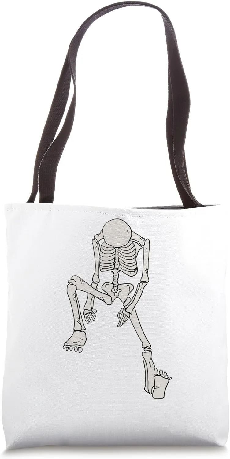 Skater Retro Skateboarding Skeleton Skater Vintage Style Tote Bag