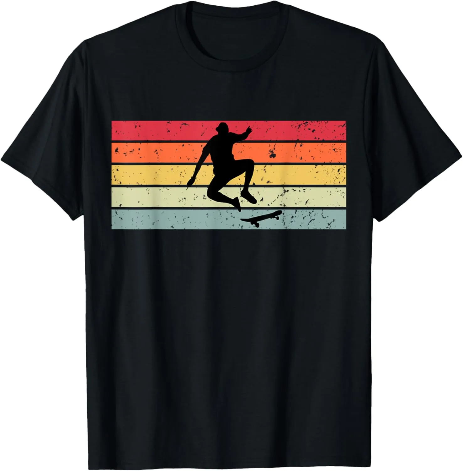 Skaters Having Fun Retro Sunset Skateboard Gift Teen Skaters T-Shirt