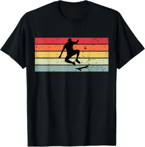 Skaters Having Fun Retro Sunset Skateboard Gift Teen Skaters T-Shirt