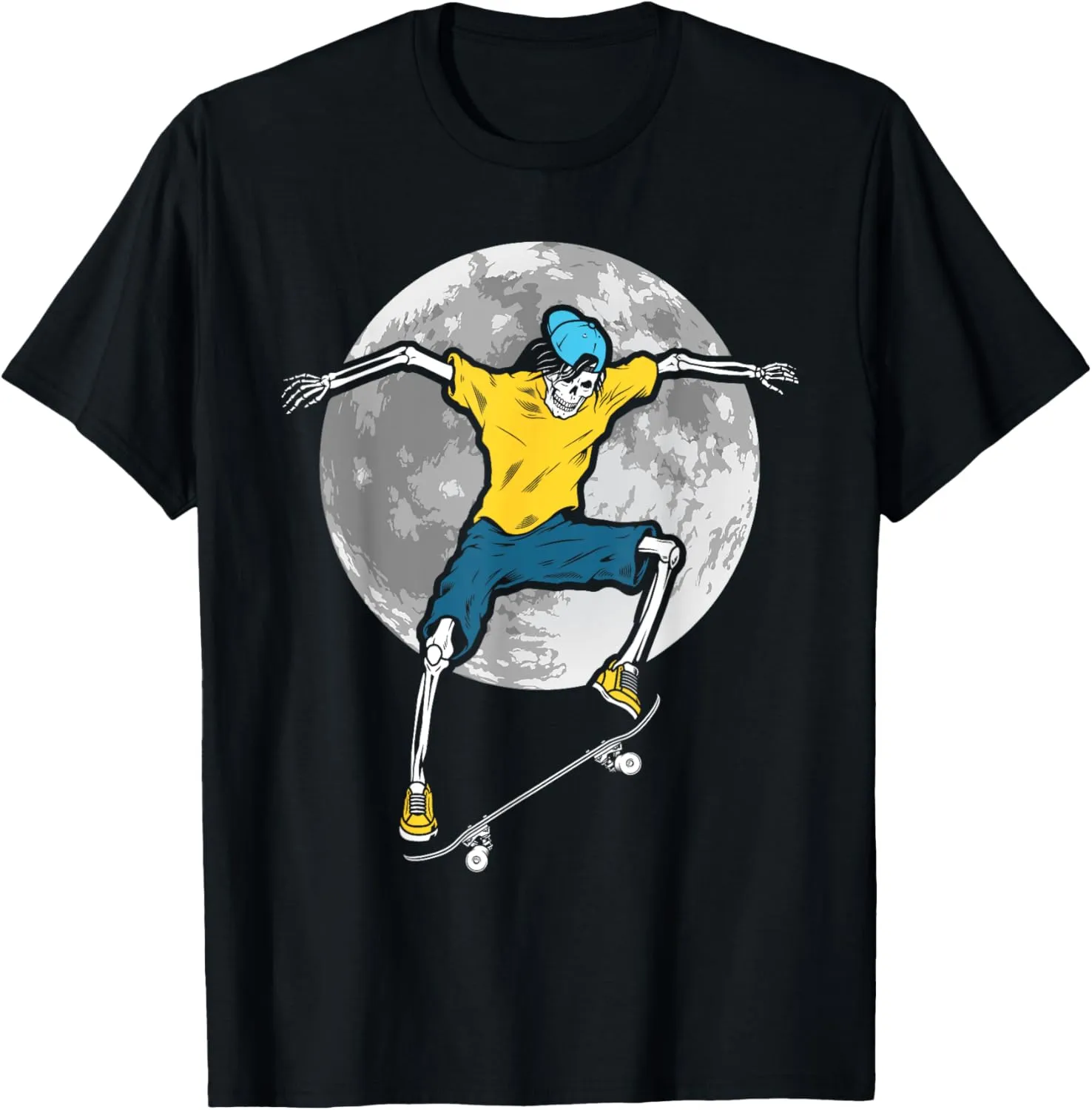 Skeleton Skateboarder Skateboard Skateboarding Skater T-Shirt