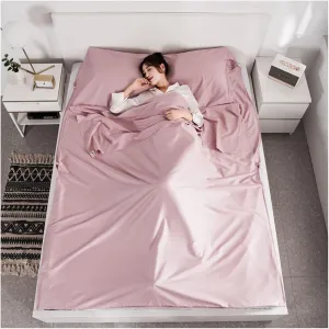 Sleeping Bag Liners Pink Sleeping Bag Liner, Camping Travel Hotel Sleeping Bag Sheets, Ultra-Light and Breathable for Outdoor Backpacking Hiking (Color : Pink, Size : 180x210cm)