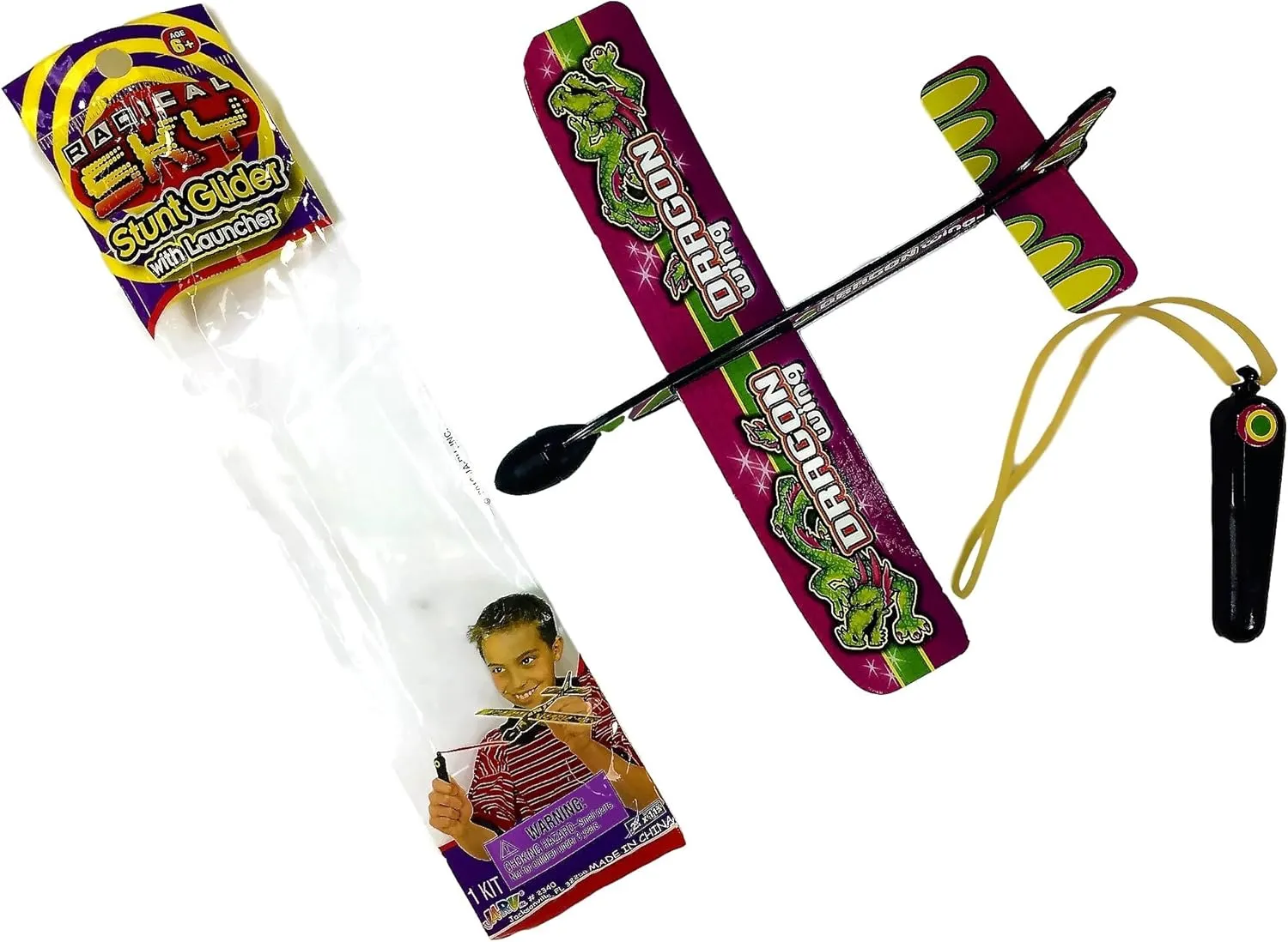 Slingshot Plane Glider w/Rubber Band Launcher (12 Planes) Flying Paper Foam Airplanes for Kids, Boys Toys. Outdoor Backyard Games & Activities. Bulk Birthday Party Favors. 2340-12p