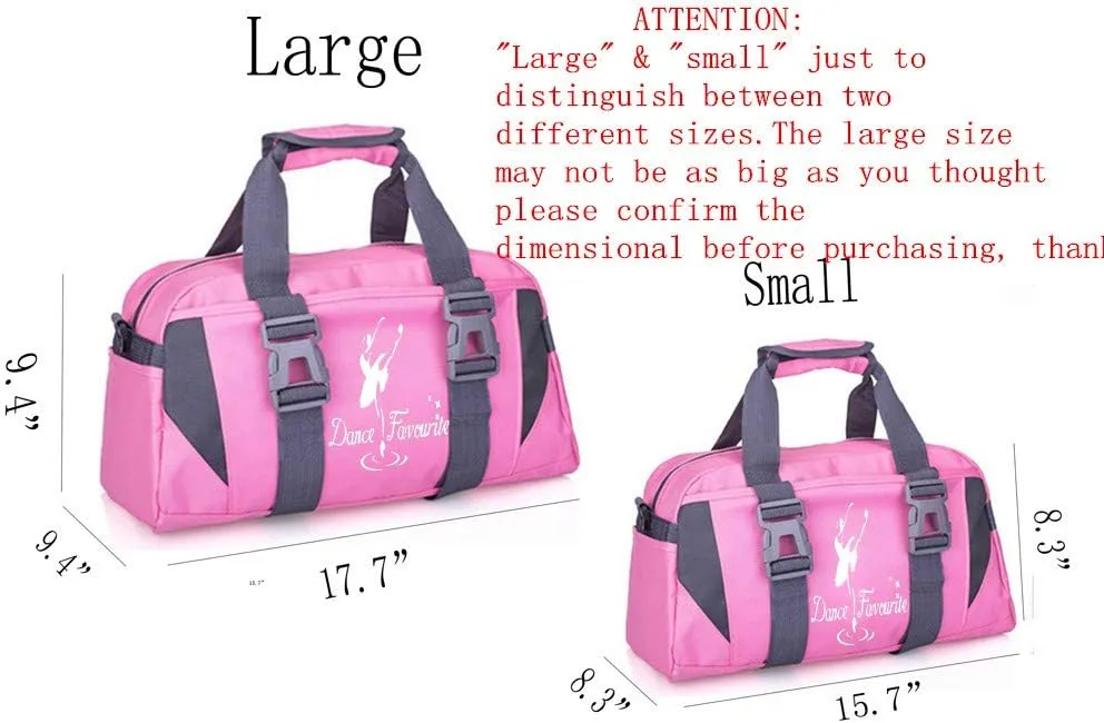 Small/Large Dance Duffle Bag For Girls Sport Gym Bags For Women Yoga Bag (Large purple and white)