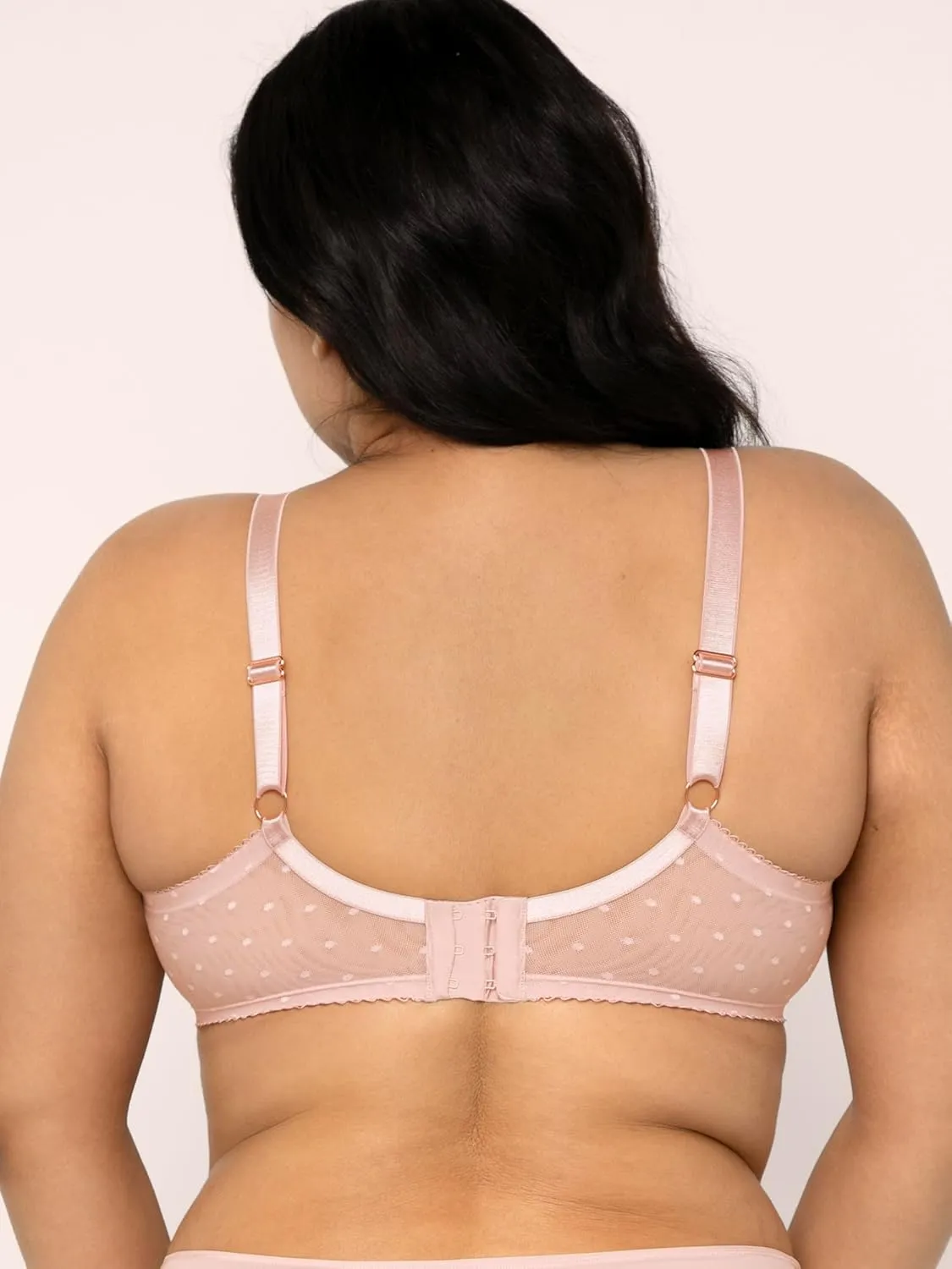 Smart & Sexy Women's Lace & Mesh Full Coverage Bra – Unlined Underwire for Natural Shaping