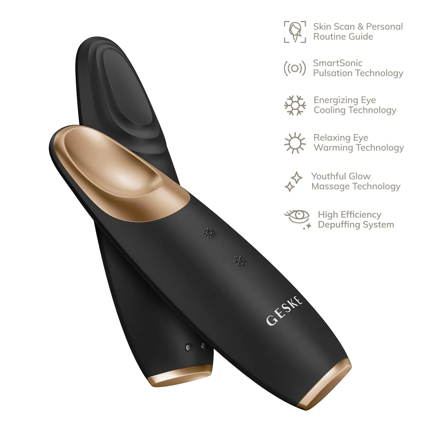 SmartAppGuided™ Warm & Cool Eye Energizer | 6 in 1 | Heated Eye Massager | Combat Dark Circles & Under-Eye Bags | Refresh Droopy Eyelids | Anti-Stress & Relaxation | Sonic Massaging