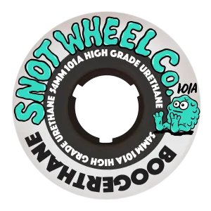 Snot Wheel Co 54mm 101A Team Skateboard Wheels - White/Black Core