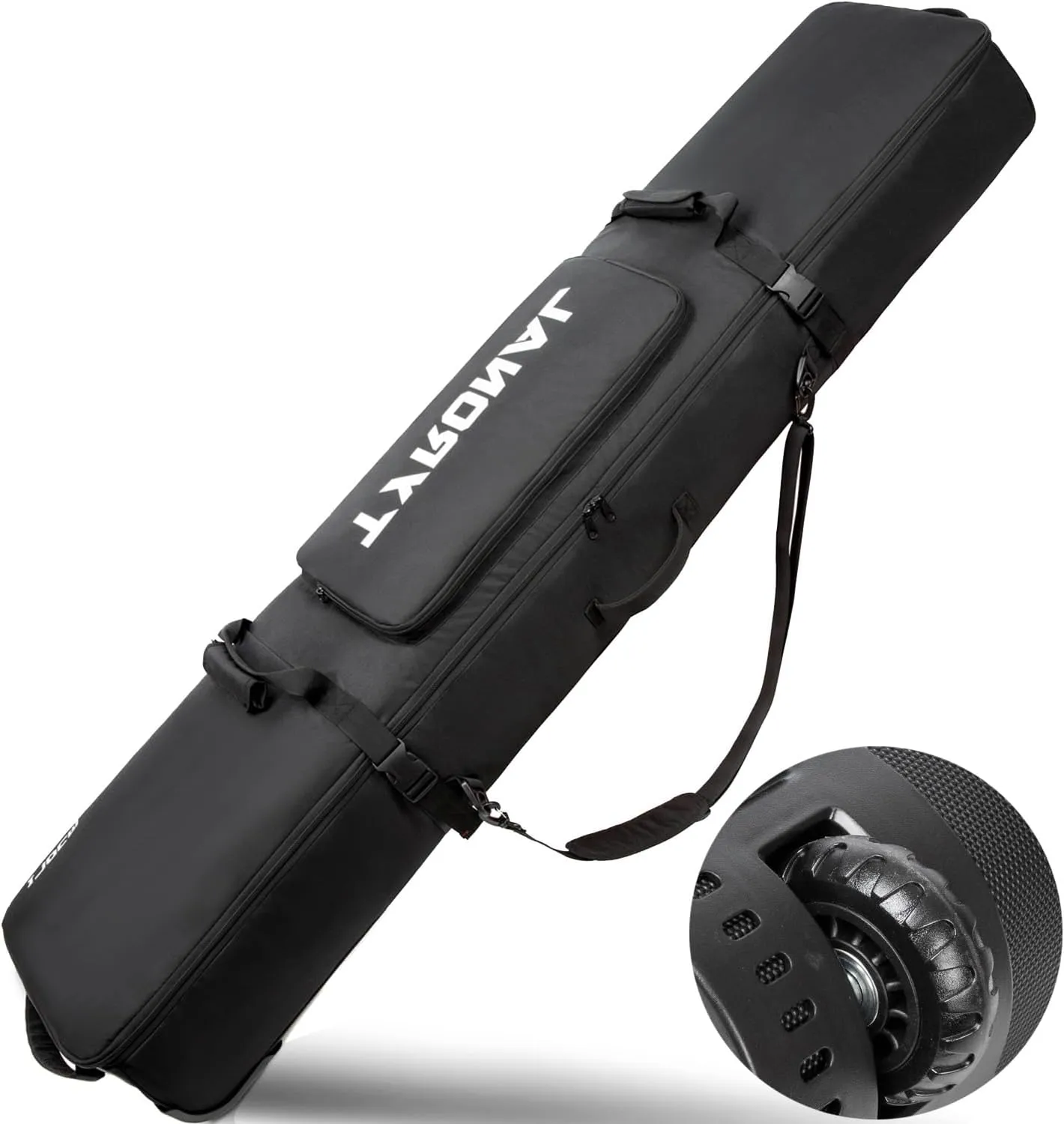 Snowboard Bag with Wheels,Heavy Duty 600D Polyester Oxford Wear-Resistant,Padded Snowboard Bag for Single Snowboard and Snowboard Boots.