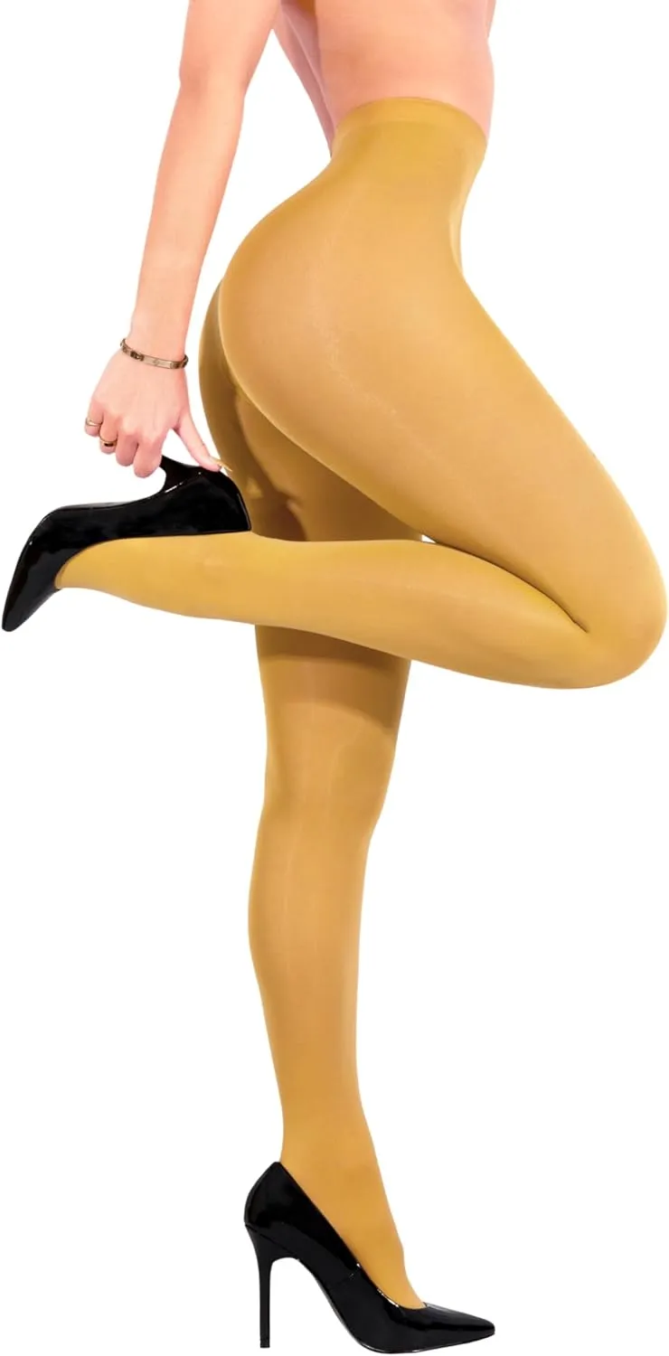 sofsy 10-Year Hosiery Craftsmanship - Italian-Made 40 Den Opaque Tights for Women | Soft High-Waist Pantyhose Solid Color