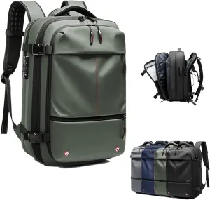 Spacevac Pro Backpack, Air Vacpack Backpack with Vacuum Seal Compression, 60L Expandable Easy Vac Travel Bag with Pump (Green, 60L)