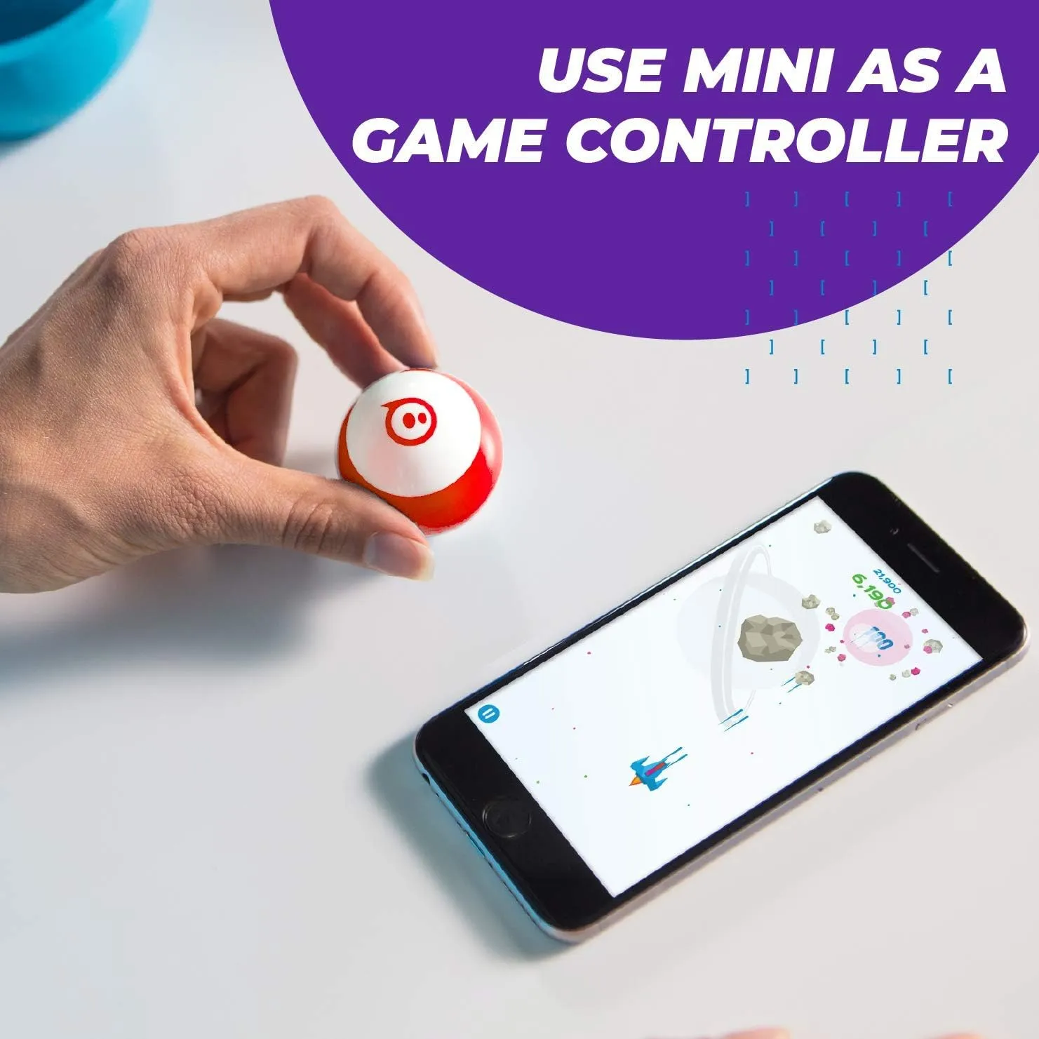 Sphero Mini (Red) - Coding Robot Ball - Educational Coding and Gaming for Kids and Teens - Bluetooth Connectivity - Interactive and Fun Learning Experience for Ages 8 