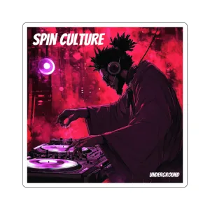 Spin Culture Turntables Sticker - City Underground Street Art