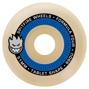 Spitfire Formula Four 99D Tablets Blue 52mm