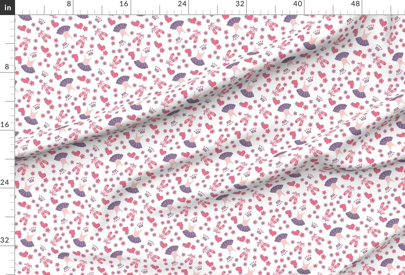 Spoonflower Fabric - Ballet Dance Princess Pink Tutu Ballerina Kids Children Flower Printed on Minky Fabric by The Yard - Sewing Baby Blankets Quilt Backing Plush