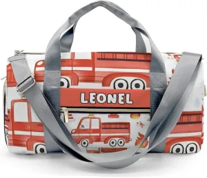Sport Player Gym Bags Travel Duffle Bag,Red Fire Truck Car Animals Weekender Duffel Bag,Personalized Workout Duffle Sports Bag for Travel
