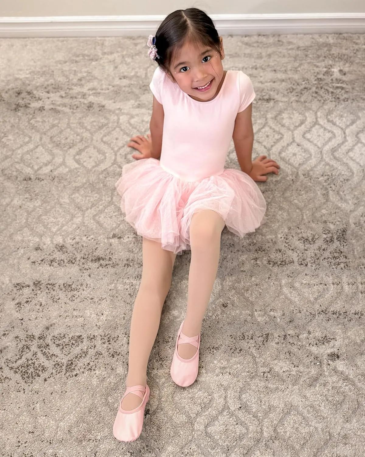 Stelle Ballet Shoes for Girls Women PU Leather Dance Slippers Boys Ballerina Shoes for Toddler/Little Kid/Big Kid/Women