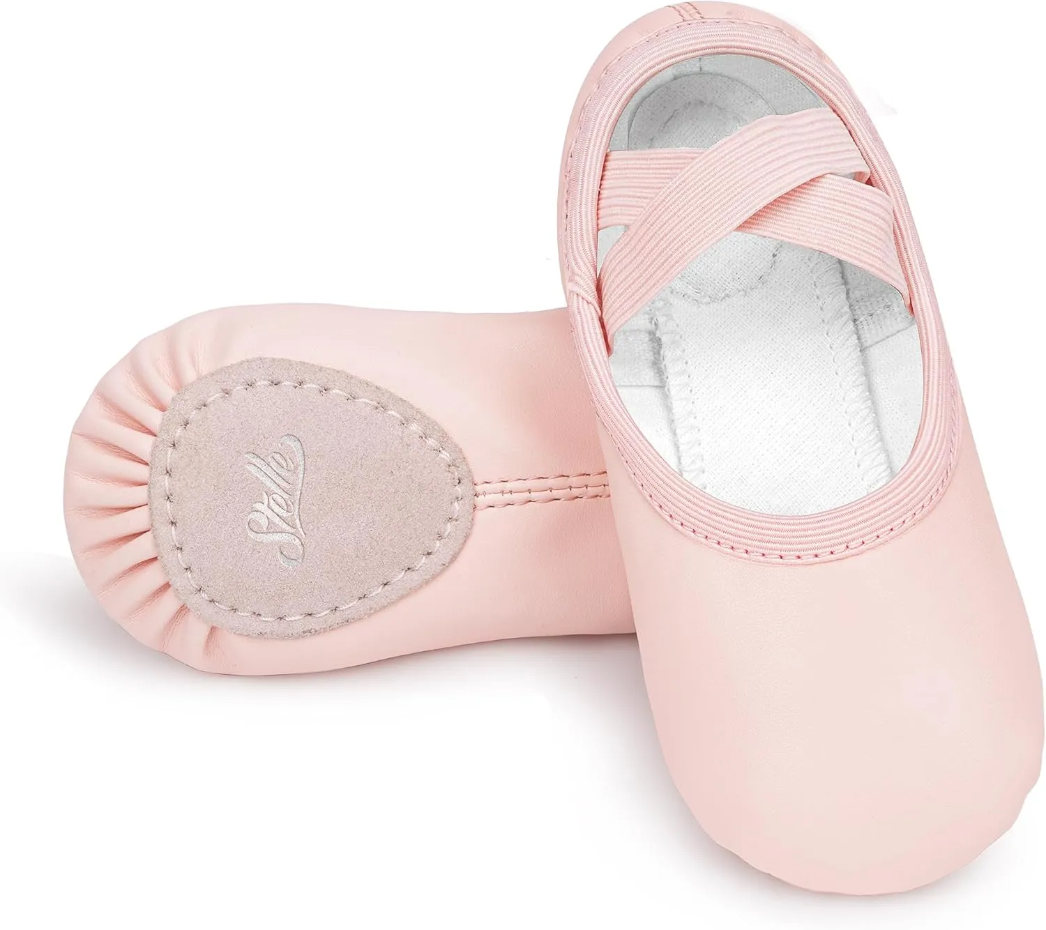 Stelle Ballet Shoes for Girls Women PU Leather Dance Slippers Boys Ballerina Shoes for Toddler/Little Kid/Big Kid/Women