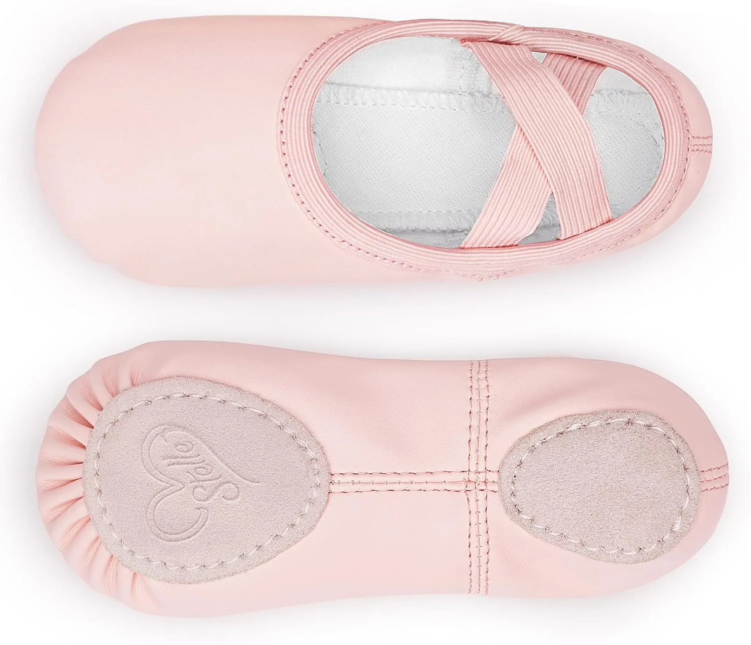 Stelle Ballet Shoes for Girls Women PU Leather Dance Slippers Boys Ballerina Shoes for Toddler/Little Kid/Big Kid/Women