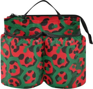 Suitcase Cup Holder Adjustable Red and Green Leopard Print Travel Mug Holder Travel Accessories Gift Suitcase Attachemt maletas de para