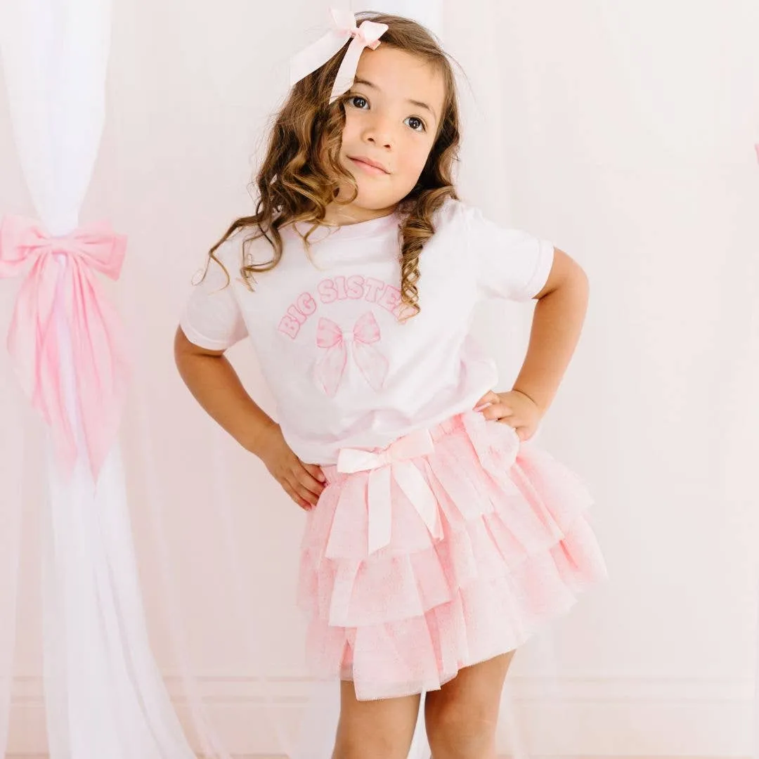 Sweet Wink - Ballet Bow Tiered Tutu - Kids Dress Up Skirt - Coquette: 6-8Y