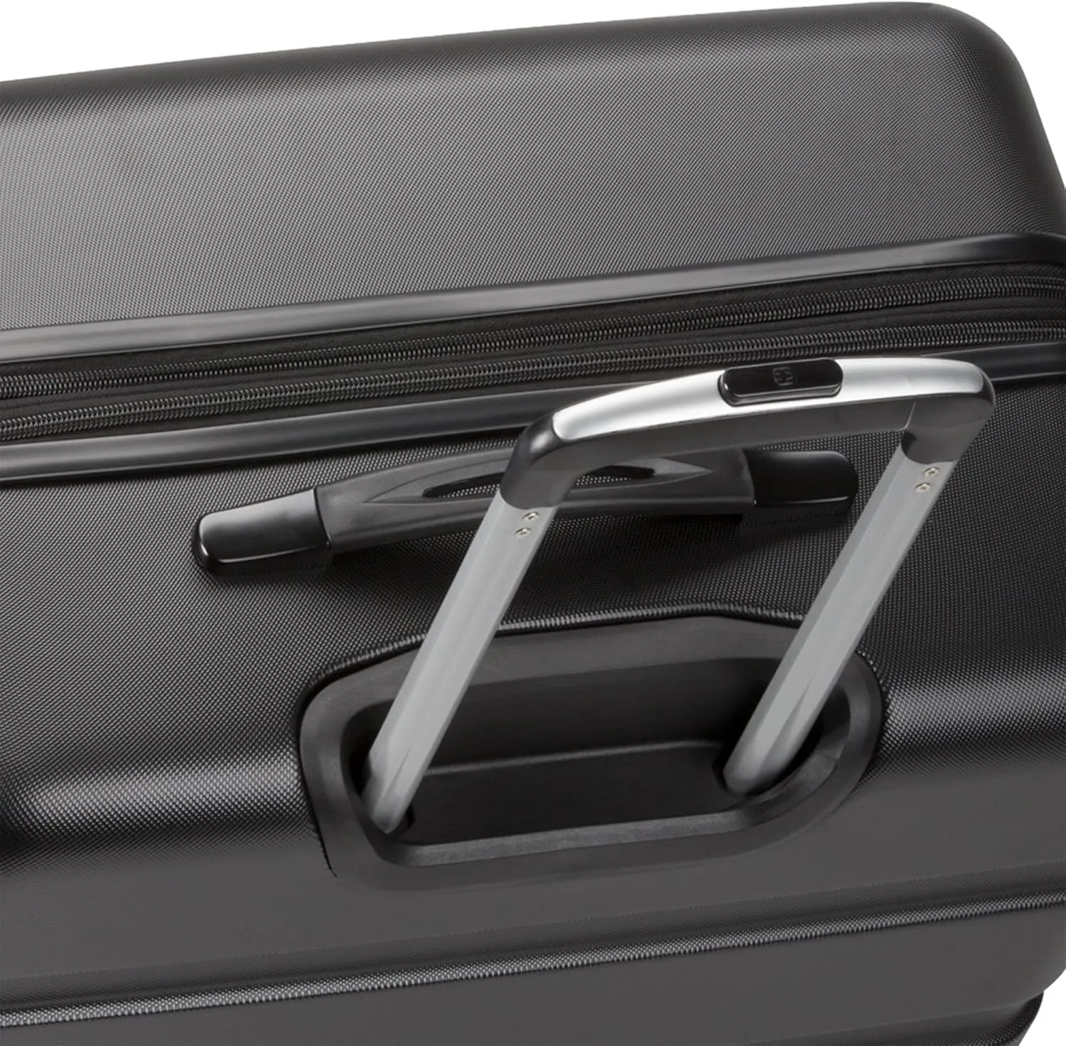 SwissGear 7366 Hardside Expandable Luggage with Spinner Wheels, Black, Checked-Medium 23-Inch
