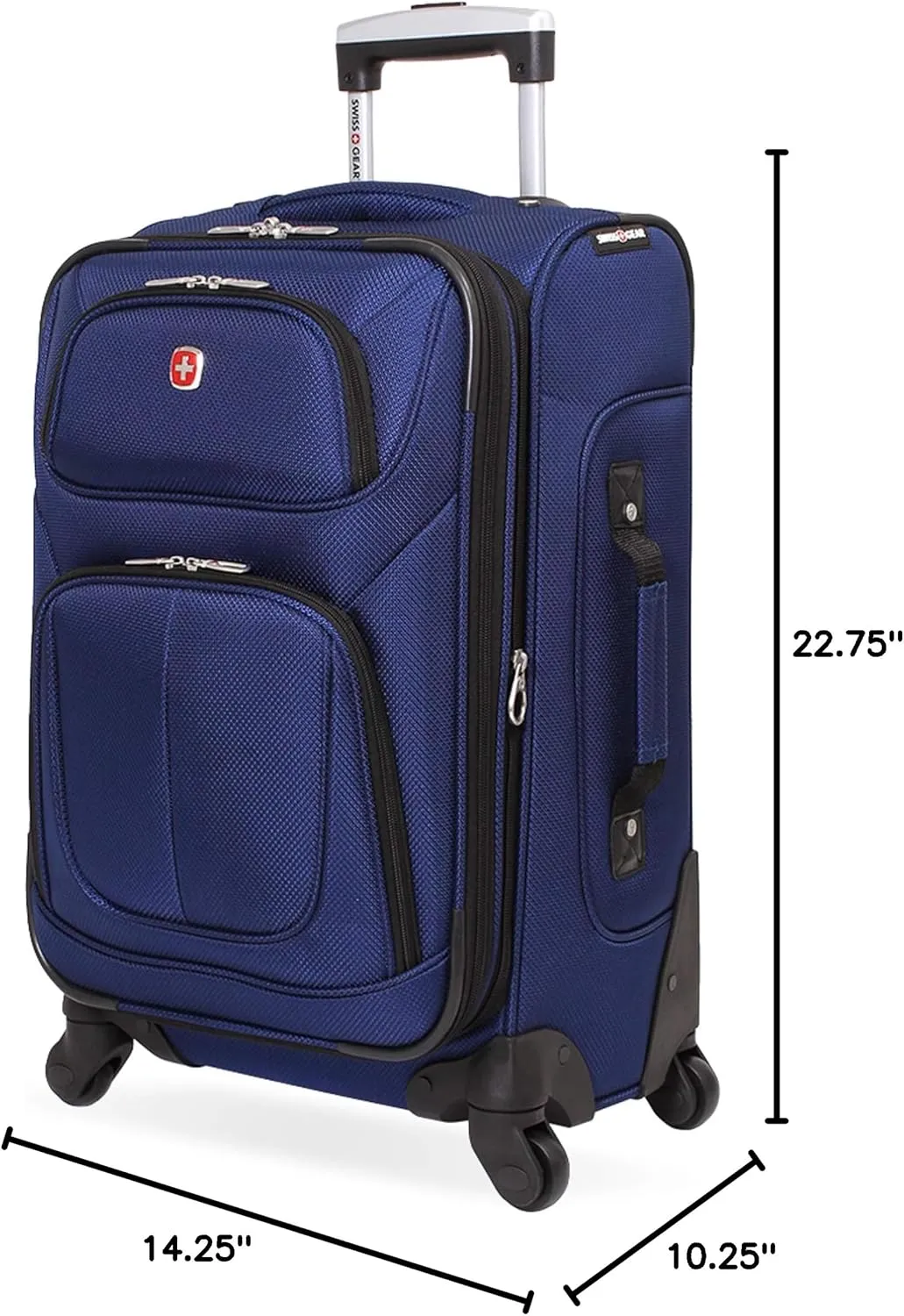 SwissGear Sion Softside Expandable Luggage, Blue, Carry-On 21-Inch