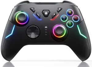 Switch Controllers, Nin-tendo Switch Controller Compatible with Switch/Switch Lite/Switch OLED/IOS/Android/Windows, Wireless Switch Pro Controller with LED Color Light/Dual shock/Turbo/Motion Control