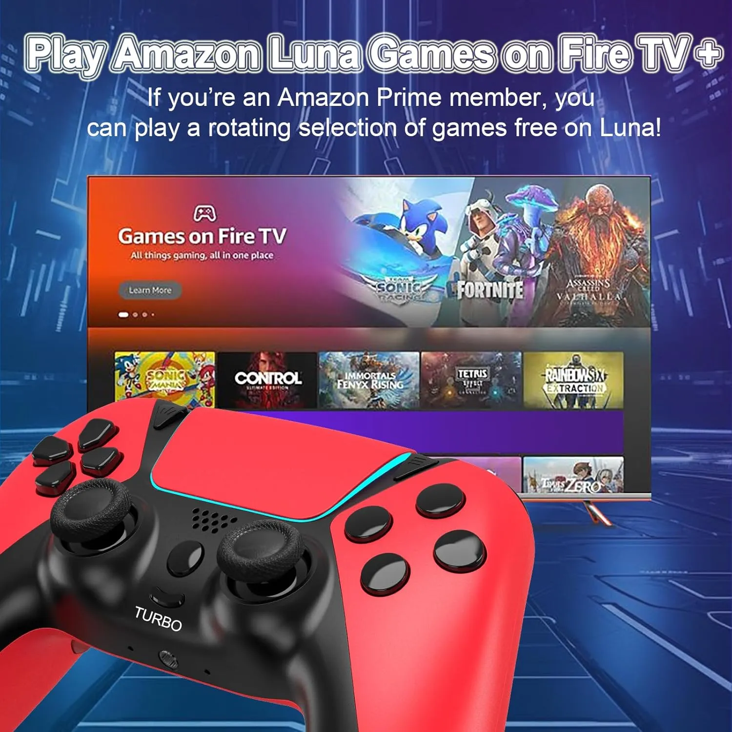 SWTOTK Control for PS4 Controller with Turbo,Paddles,Anti-Drift Joystick,Analog Triggers,Gyro Aim,Wireless Controller for PC Multi-Platform Work with Playstation 4,PC,Fire TV,Tesla,Steam,Orange