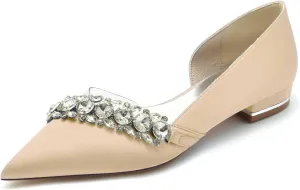 TarfiC Women's Flats Pointed-Toe Knit Ballet Shoes, Washable Soft Slip-Ons Ideal for Business Casual, Office, Work, and Wedding Events