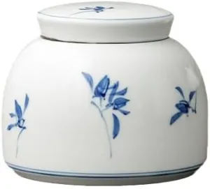 Tea Bag Organizer Tea Storage Container Pure Hand-painted Butterfly Tea Can Ceramic Food Sealed Can Travel Portable Small Tea Can Coffee Canister With Lid Tea Organizer