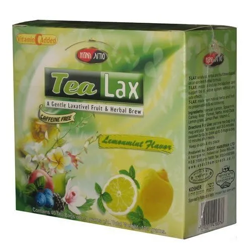 TeaLax A Gentle Laxative Lemon Flavor & Herbal brew 40 bags Kosher