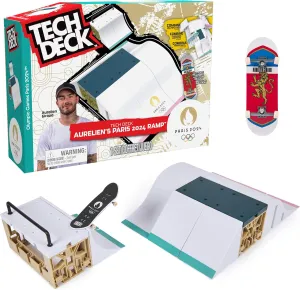 Tech Deck, Aurelien Giraud’s Olympic Games Paris 2024 Ramp Customizable X-Connect Park Creator Playset & Exclusive Fingerboard, Kids Toy for Ages 6 