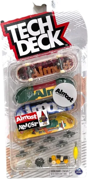 TECH DECK Sk8shop Bonus Pack Mini Finger Skateboard Multi Pack 2022 Series (Almost (4 Pack))