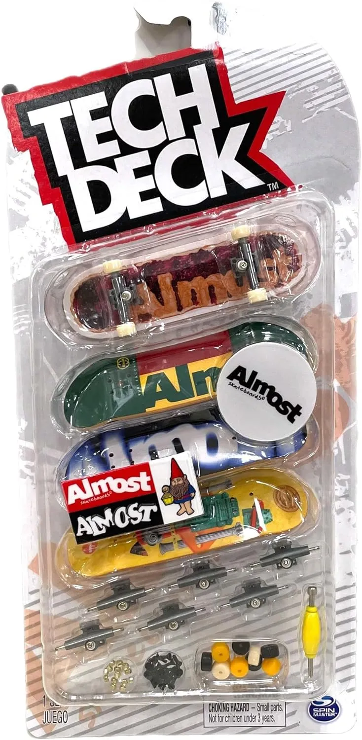 TECH DECK Sk8shop Bonus Pack Mini Finger Skateboard Multi Pack 2022 Series (Almost (4 Pack))