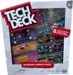 TECH DECK Sk8shop Bonus Pack Mini Finger Skateboard Multi Pack 2022 Series (Hopps (Sk8shop Bonus Pack))