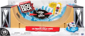 TECH DECK, Ultimate 20-Inch Half-Pipe Ramp Playset and Exclusive Primitive Pro Fingerboard, Kids Toys for Boys and Girls Ages 6 and up