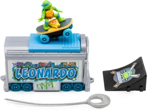 Teenage Mutant Ninja Turtles 5" Switch Kick Subway Launcher Leonardo Ages 3  - Launch & Shred with Signature Katanas!