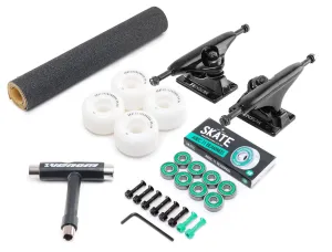 Tensor x Skatewarehouse Full Skateboard Undercarriage Kit - Black Trucks